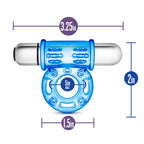 Stay Hard Vibrating Bull Ring (Blue) – 10 Function Vibrating Cock Ring > Cock Ring > Vibrating