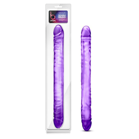 B Yours Double Dildo Purple 18in Double Dongs