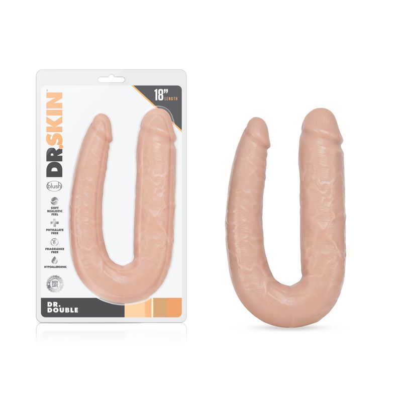 Dr. Skin Dr. Double 6.5 Inches – Soft U-Shaped Double Penetration Dildo > Dildos > Double Dildos