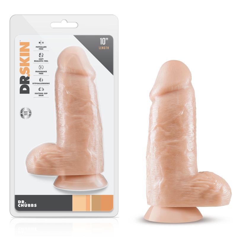 Dr. Skin Dr. Chubbs (Vanilla) – Realistic 6.75 Inch Insertable Vibrator > Dildos > Oversized Toys