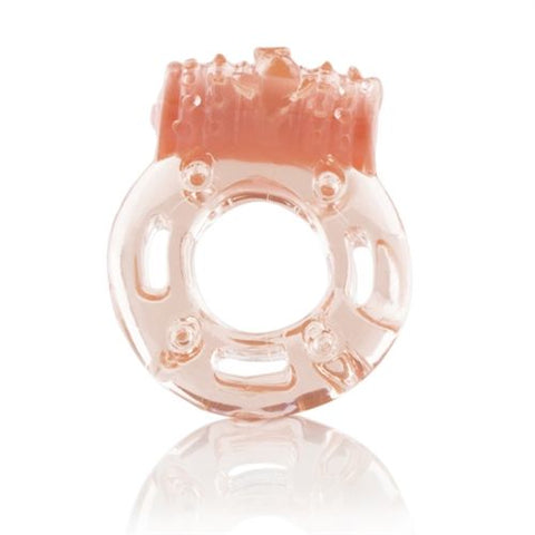 Screaming O Plus Disposable Vibrating Erection Ring for Couples Beige Cock Rings Vibrating