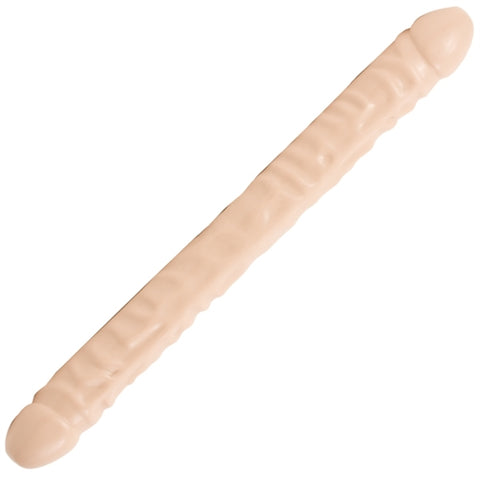 Double Header 18 Inch Veined Dong Flesh Pink Double Dongs