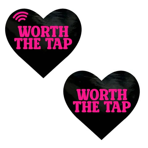 Worth The Tap NFC Smart Pasties – Waterproof Social Link Sharing Device Black > Clothes > Pasties