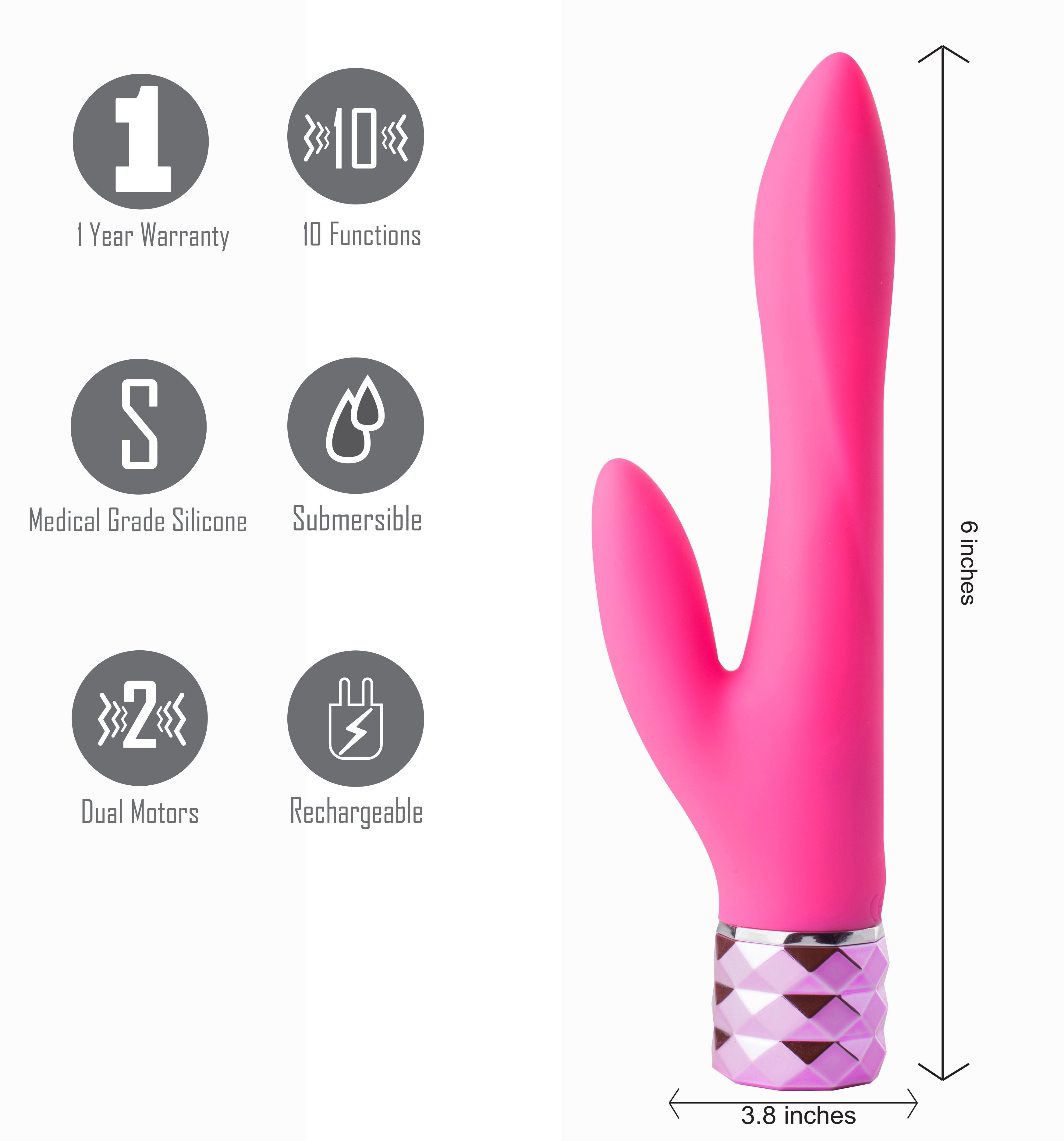 Maia Victoria 15.2 Centimeter USB Rechargeable Rabbit Vibrator VIBRATORS-RABBIT