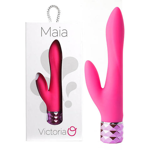 Maia Victoria 15.2 Centimeter USB Rechargeable Rabbit Vibrator Pink VIBRATORS-RABBIT