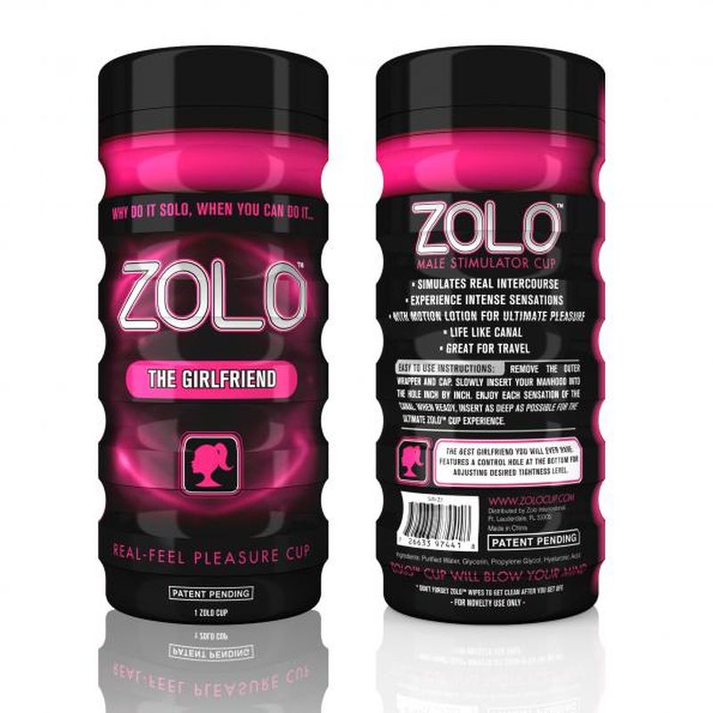 Zolo Girlfriend Masturbator Cup Cerise Ergonomic Design Strokers - Manual