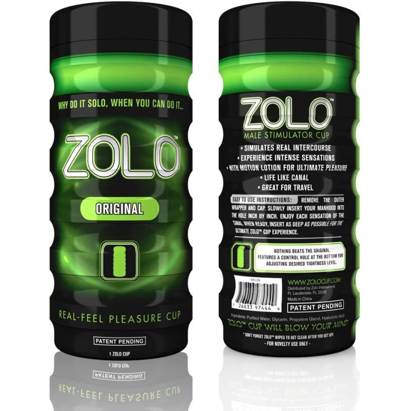 Zolo Original Masturbator Cup Ergonomic Textured Sleeve Strokers - Manual