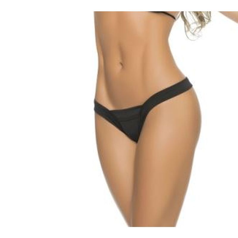 Perfect Thong – Glossy Wet Look Black Lingerie Thong Black Small Medium > Clothes > Panties
