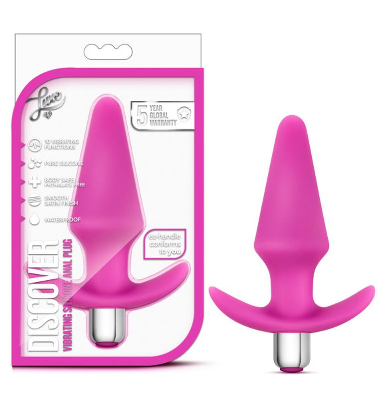 Luxe Discover Pink Anal Plug with 10 Vibrating Functions > Anal Range > Vibrating Butt Plugs