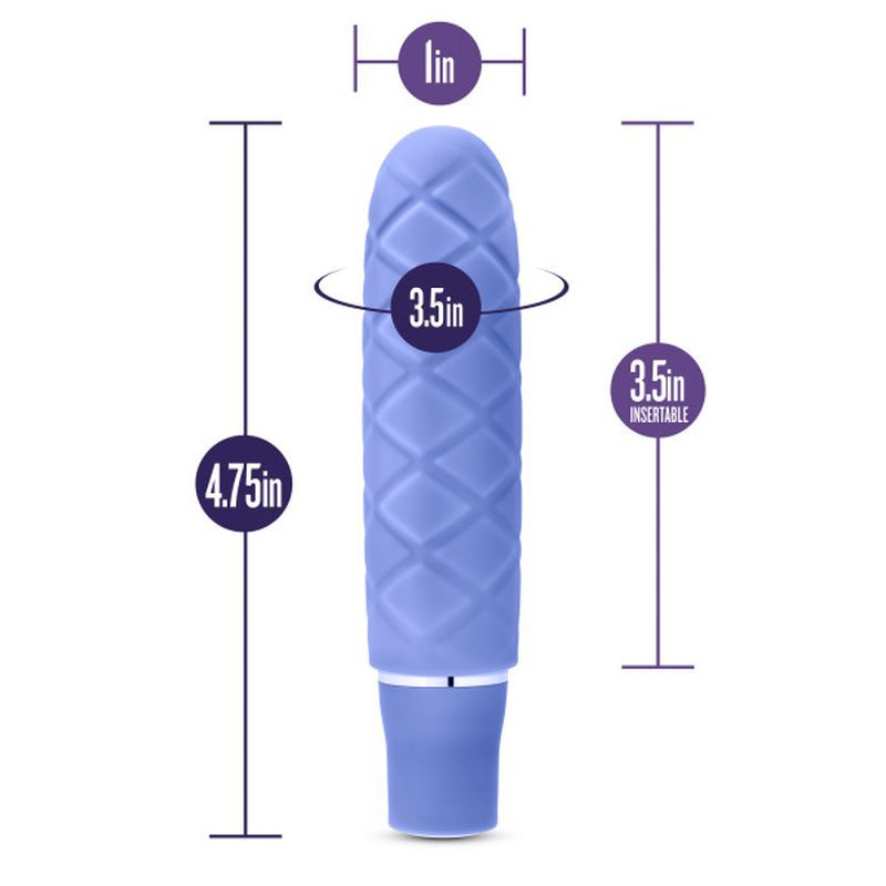 Luxe Cozi Mini Periwinkle - Compact Vibrating Silicone Toy > Vibrators > Finger Vibrators