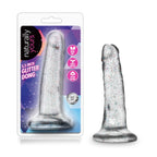 Naturally Yours Glitter Dong Clear 5.5 Inch Dildo > Dildos > Slim Dildos