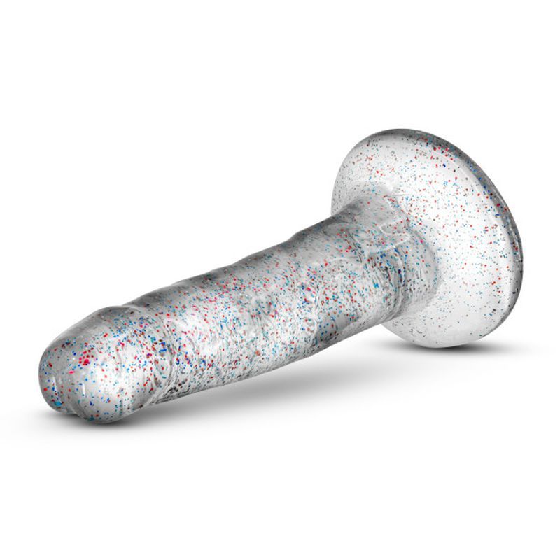 Naturally Yours Glitter Dong Clear 5.5 Inch Dildo > Dildos > Slim Dildos