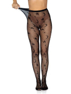 Celestial Fishnet Tights With Stars and Moons Black One Size > Clothes > Hosiery > Pantyhose & Tights