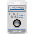 TitanMen Black Stretch Cock Ring – Comfortable Flexible Ring > Cock Ring > Single