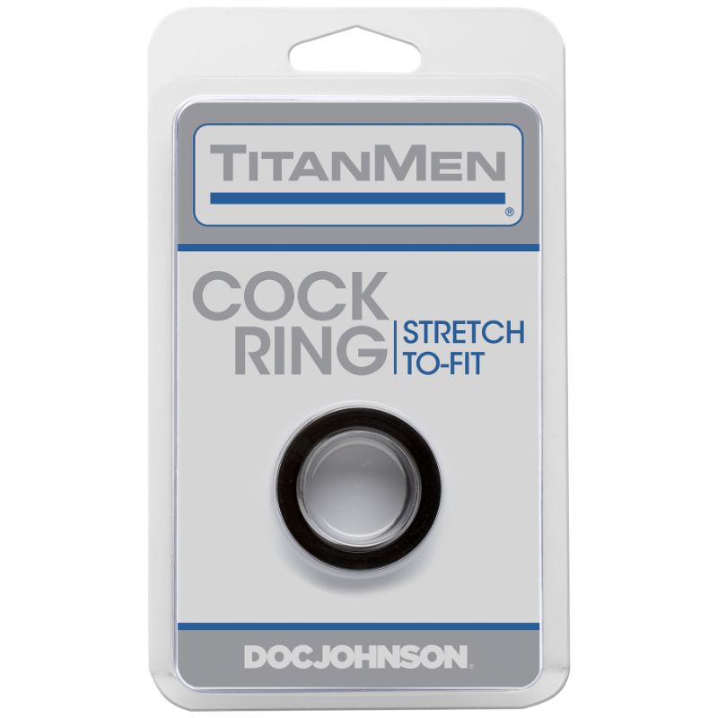 TitanMen Black Stretch Cock Ring – Comfortable Flexible Ring > Cock Ring > Single