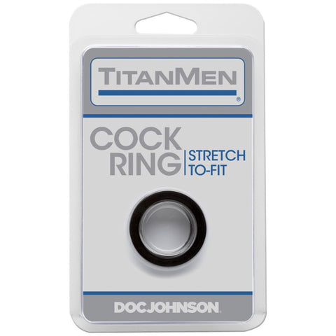 TitanMen Black Stretch Cock Ring for Ultimate Comfort and Versatility COCK RINGS