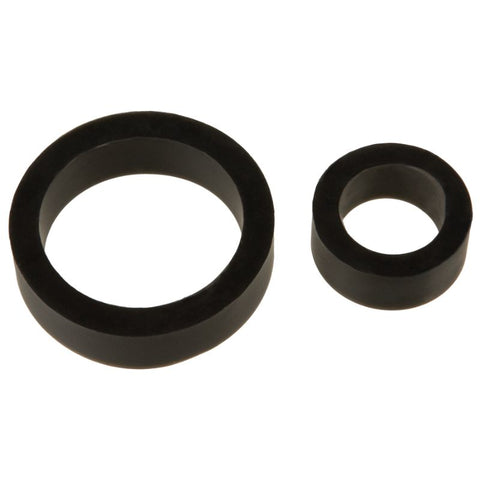 Silicone Cock Rings Double Pack Black for Ultimate Comfort and Performance COCK RING Set