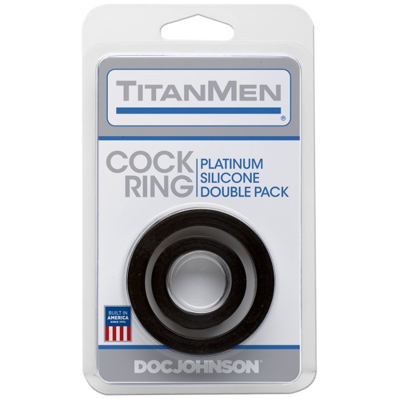 Silicone Cock Rings Double Pack Black for Ultimate Comfort and Performance COCK RING Set