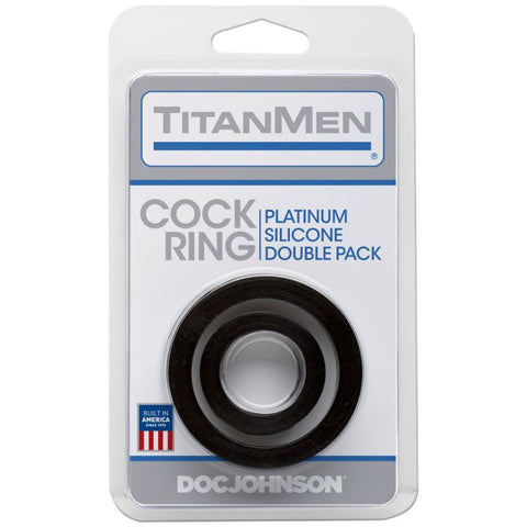 Silicone Cock Rings Double Pack Black for Ultimate Comfort and Performance COCK RING Set