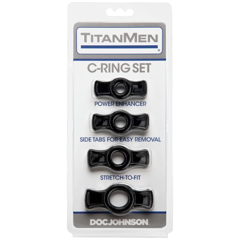Cock Ring Set Black - Four Sizes for Ultimate Pleasure COCK RING Set