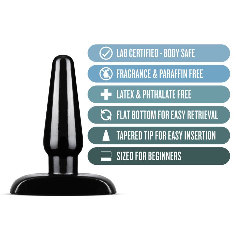Blush Basic Small Anal Plug 4.25 Inch Tapered Silicone Small Size Anal Toy > Anal Range > Butt Plugs