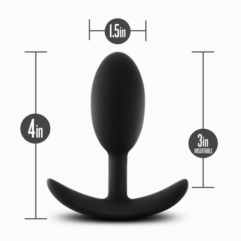 Anal Adventures Platinum Silicone Vibra Slim Plug Medium > Anal Range > Vibrating Butt Plugs