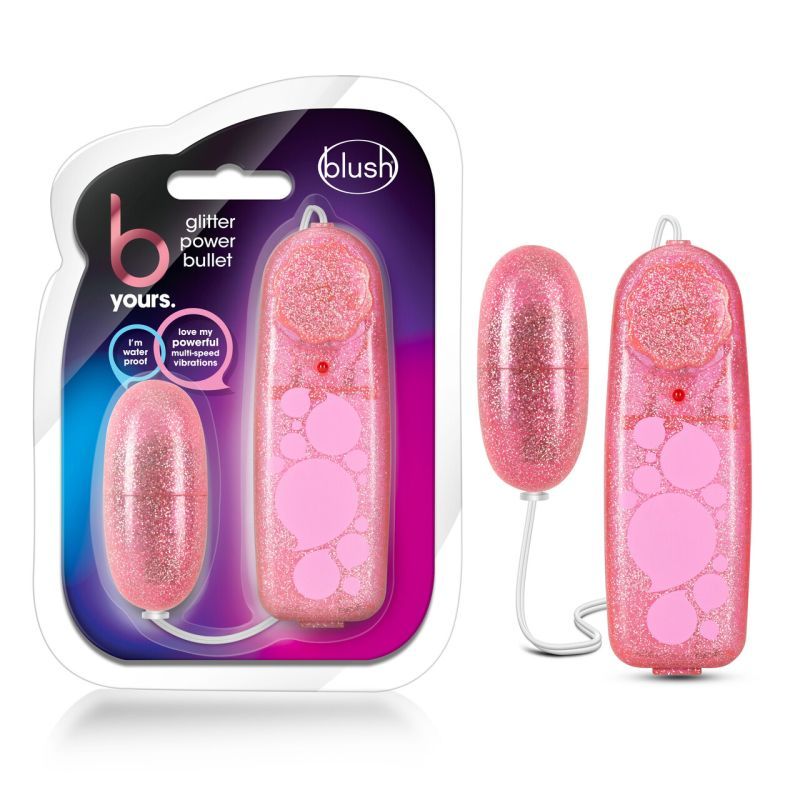 B Yours Glitter Power Bullet Pink - Compact Multi-Speed Vibrator BULLETS