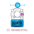Play With Me Pleaser Cock Ring Blue > Cock Ring > Vibrating