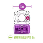 Play With Me Pleaser Cock Ring in Purple > Cock Ring > Vibrating