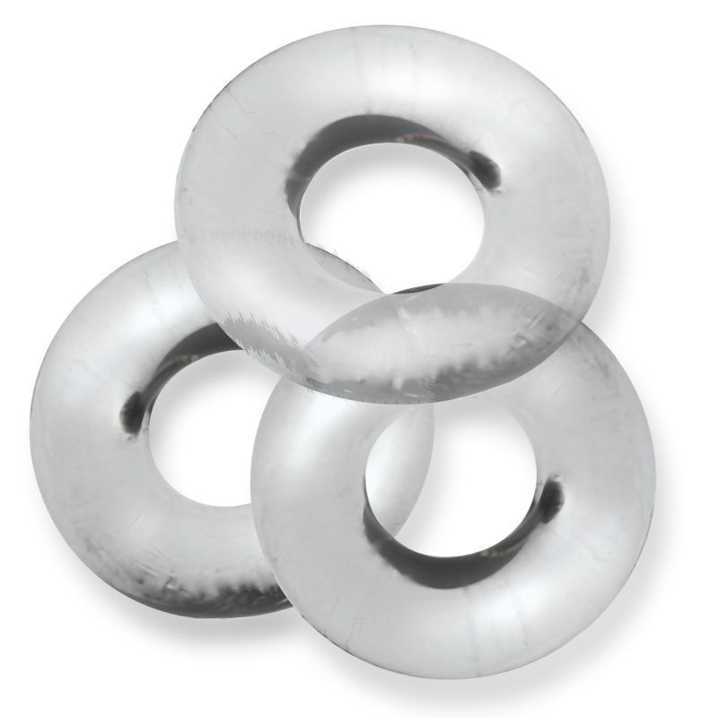 Fat Willy 3 Piece Jumbo Cockrings Clear > Cock Ring > Sets