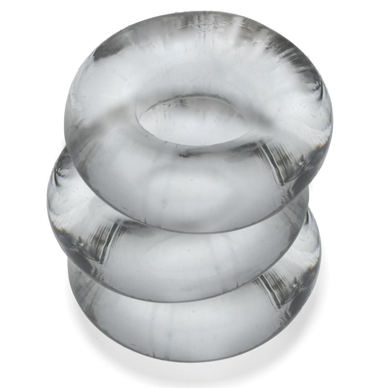 Fat Willy 3 Piece Jumbo Cockrings Clear > Cock Ring > Sets