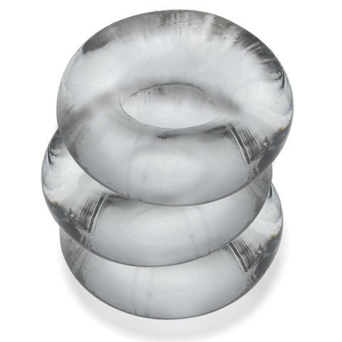Fat Willy 3 Piece Jumbo Cockrings Clear for Enhanced Pleasure and Performance COCK RING Set