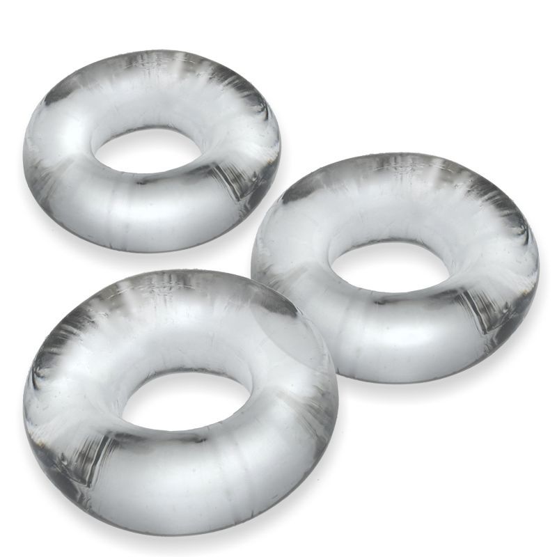 Fat Willy 3 Piece Jumbo Cockrings Clear > Cock Ring > Sets