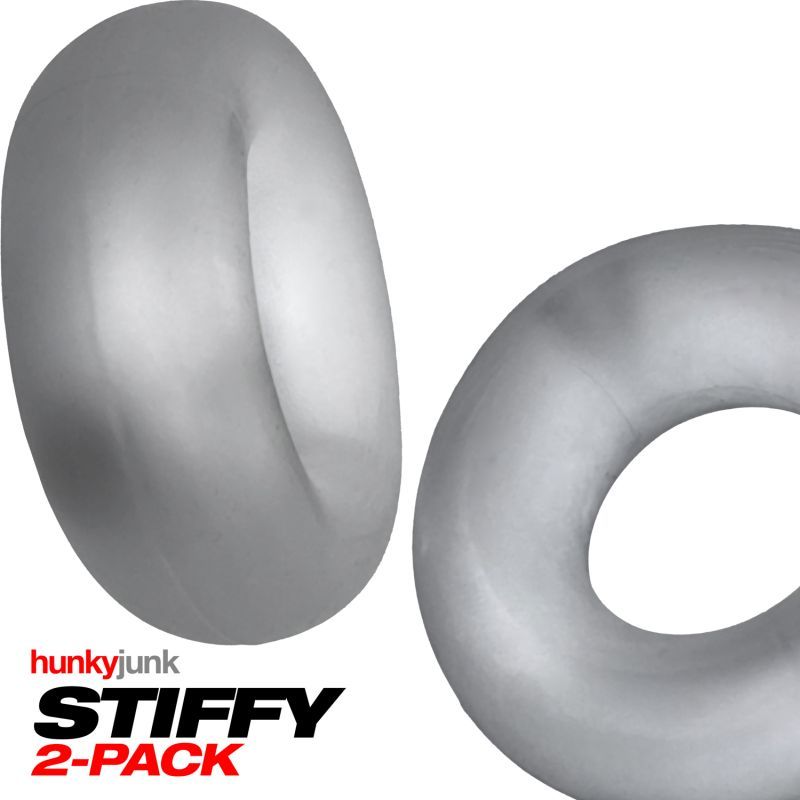 Stiffy 2 Piece Bulge Cockrings by HunkyJunk Ice Clear Cockrings