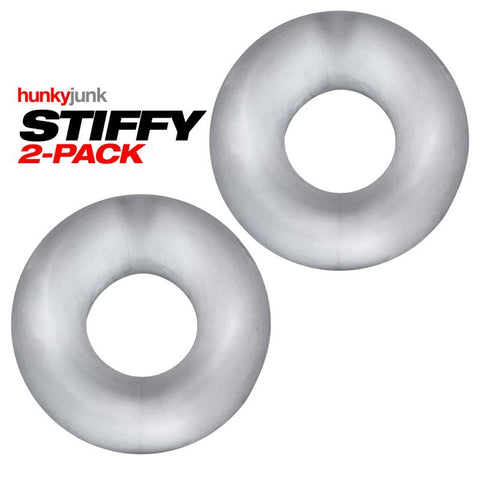 Stiffy 2 Piece Bulge Cockrings by HunkyJunk Ice Clear Cockrings