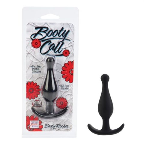 Booty Call Booty Rocker Flexible Silicone Adult Intimacy Toy Black Butt Plugs