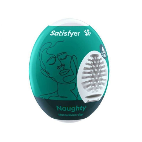 Satisfyer Masturbator Egg Naughty Compact Pleasure Device Green > Sex Toys For Men > Masturbators Cup