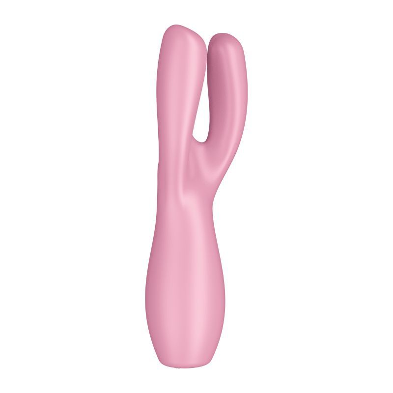 Satisfyer Threesome 3 Layon Vibrator Pink 8.5 Inches > Vibrators > Vibrating Pads