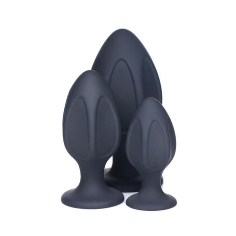 Triple Juicers Silicone Anal Plug Set in Black > Anal Range > Butt Plug Kits
