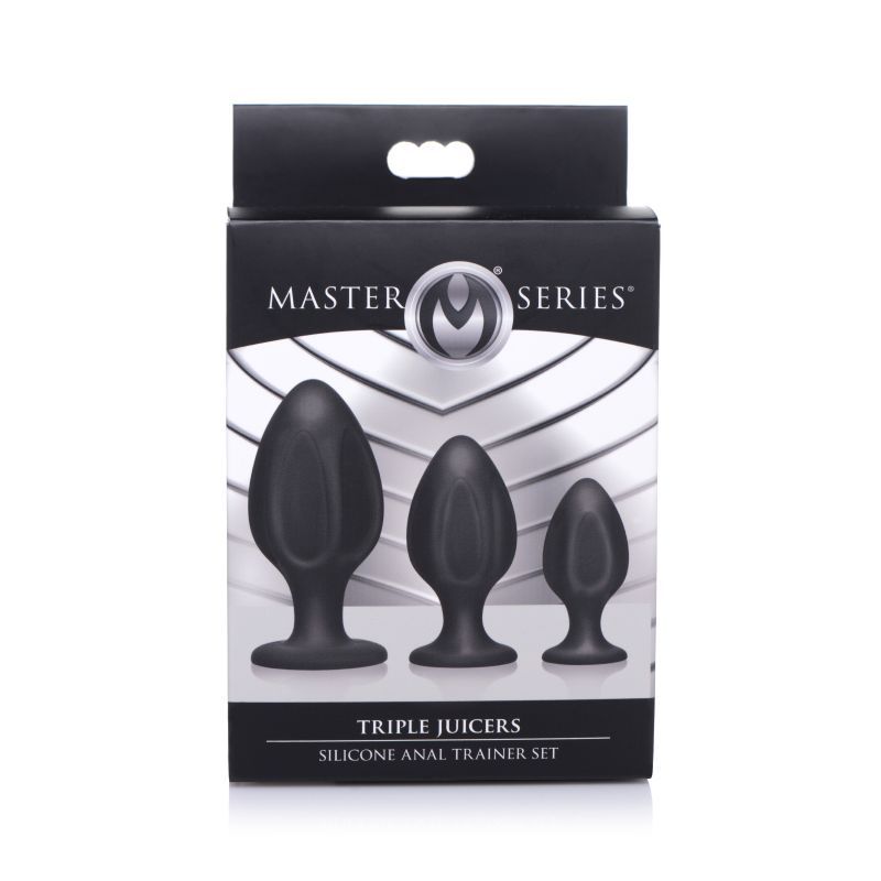 Triple Juicers Silicone Anal Plug Set in Black > Anal Range > Butt Plug Kits