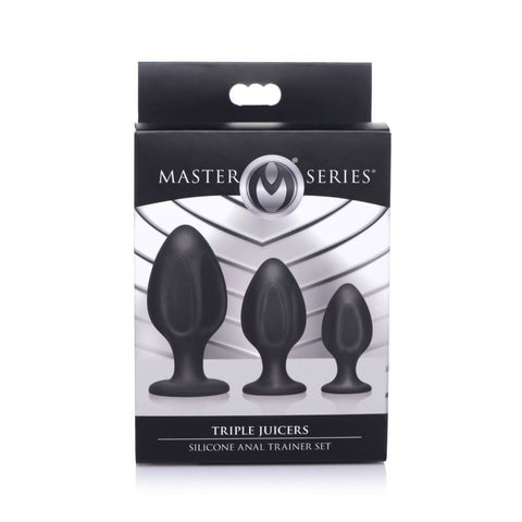 Triple Juicers Silicone Anal Plug Set in Black > Anal Range > Butt Plug Kits