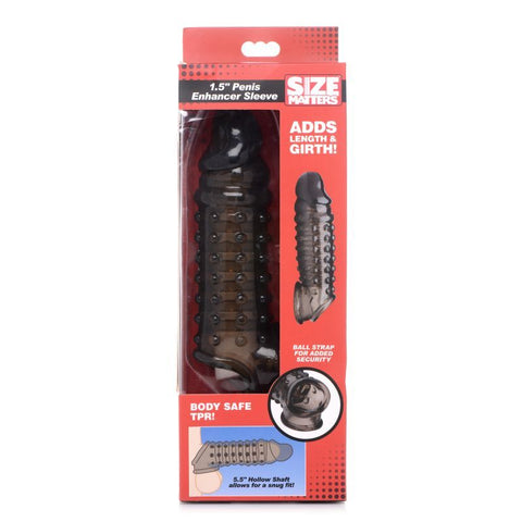 Penis Enhancer Sleeve 1.5in Smoke for Extra Length and Girth > Sex Toys For Men > Penis Sleeves