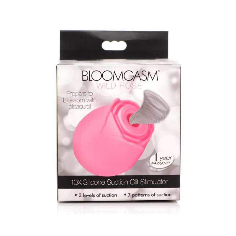 10X Wild Rose Silicone Suction Stimulator Pink Rose Stimulators