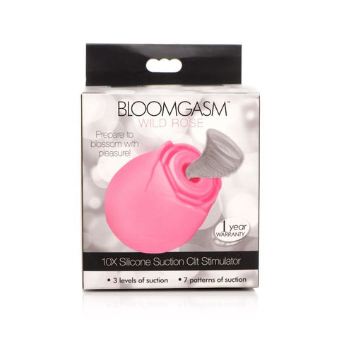 10X Wild Rose Silicone Suction Stimulator Pink Rose Stimulators