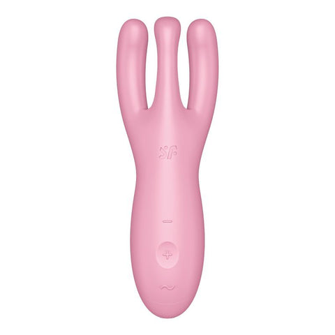 Satisfyer Threesome 4 Connect (Pink) – App-Controlled Flexible Clitoral and Labia Vibrator Default Title > Sex Toys > Couples Toys