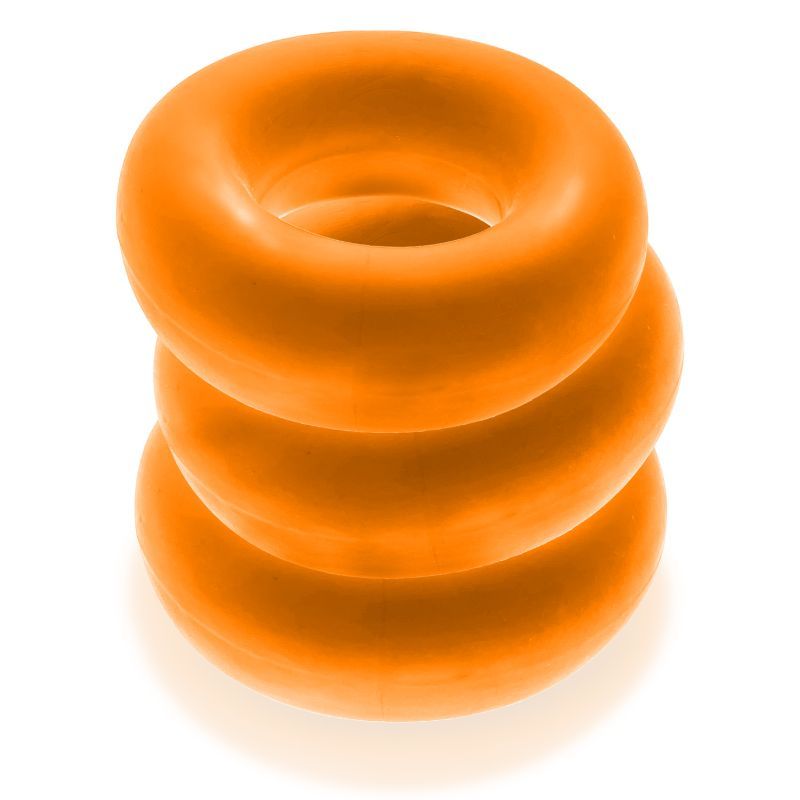 Fat Willy 3 Piece Jumbo Cockrings (Orange) – Soft and Durable Cockrings > Cock Ring > Sets