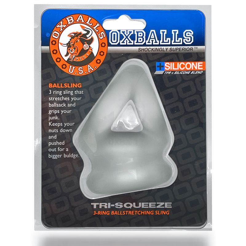Oxballs Tri-Squeeze 3-Ring Cocksling – Extended Ballstretcher Base Comfort > Cock Ring > Sling