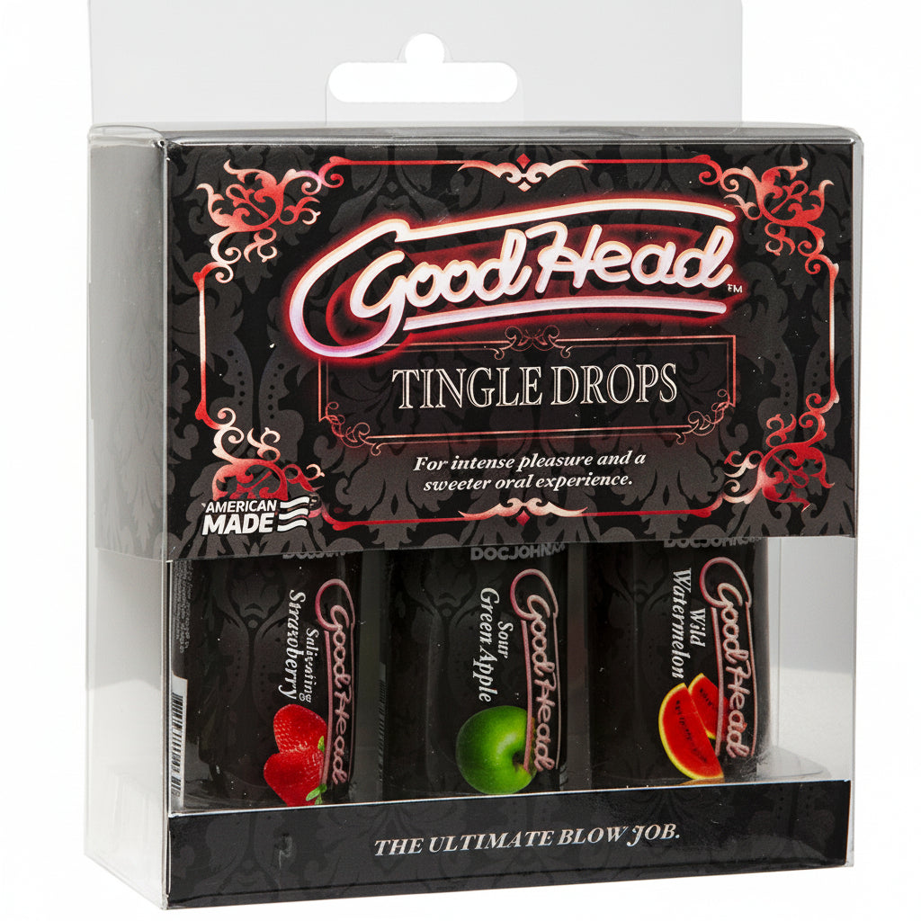 Goodhead Tingle Drops Strawberry Apple Watermelon 3 Piece Set 29ml ea > Lube > Oral Gels & Sprays