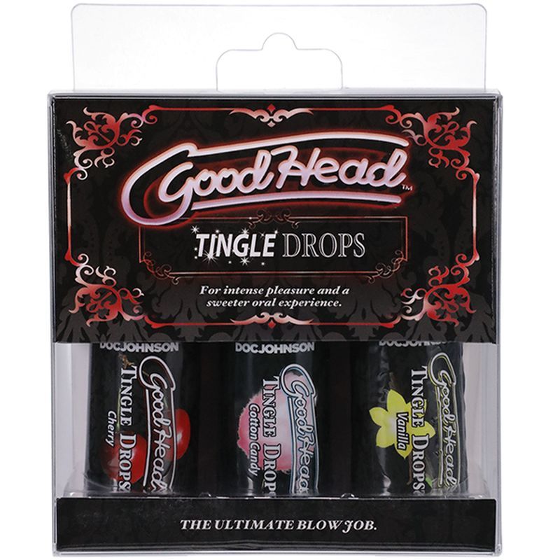 Goodhead Tingle Drops Cherry Candy and Vanilla 3 Piece Set 29ml ea > Lube > Oral Gels & Sprays