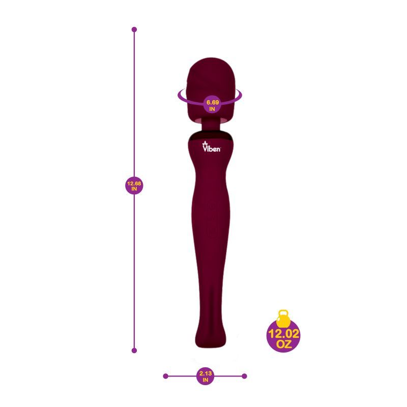 Viben Sultry Rechargeable Wand Massager in Ruby Electric Massager